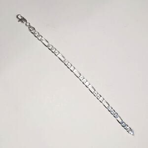 925 Sterling Silver Bracelet Figaro Chain Link Christmas Birthday New!!!